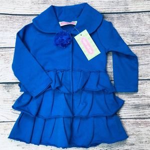 NWT Sophie & Sam 12m blue ruffle jacket